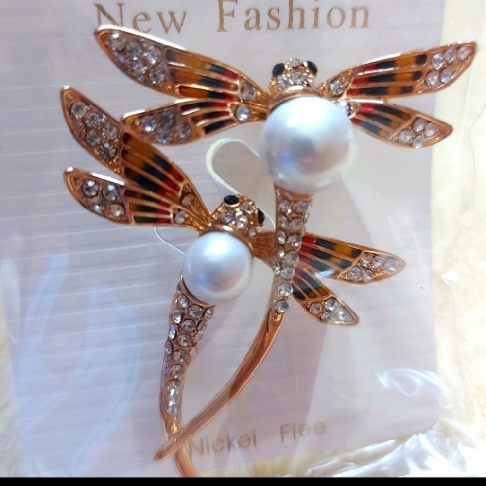 CZ Dragon Fly Brooch